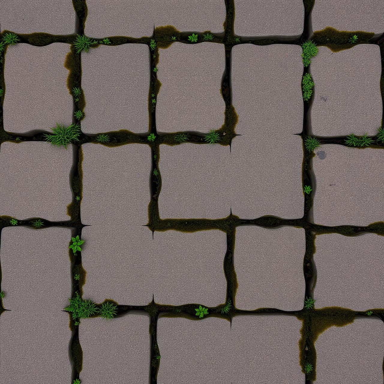 Pavé uni avant nettoyage